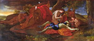 Venus huilt om Adonis, ca. 1625